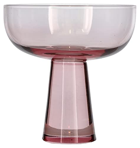 BITZ Statue Champagne Coupe, Sektgläser/Champagner-Gläser, Durchm. 11 cm, Höhe 11 cm, 27,5 cl, 2 Stück, Hellrot von BITZ