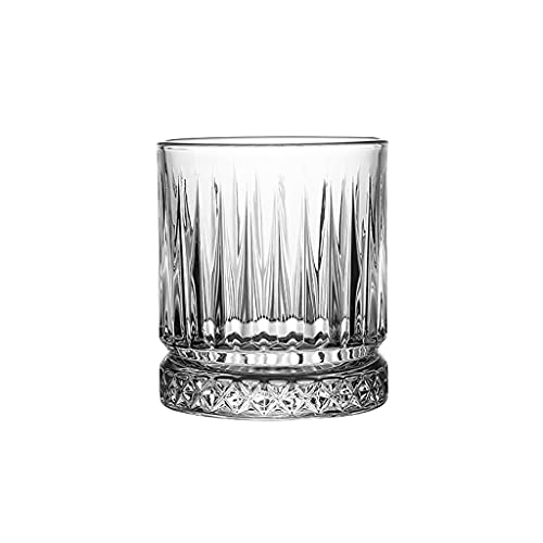 BJQZX Kristallglas Whiskyglas, klassisches gestreiftes Bierglas，Saftglas für Gefrierschrank,Bierbecher Bierglas Trinkgläser von BJQZX