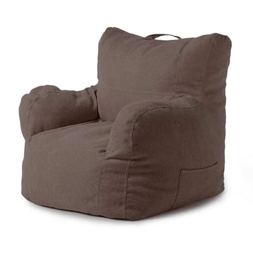 BKEKM Sitzsack-Stuhl, Rückenlehne, Lazy-Sofa-Stuhl mit Füllung, Sitzsack-Liege, Baumwollleinen, Sitzsack, Tatami, großer Lazy-Sitzsack von BKEKM
