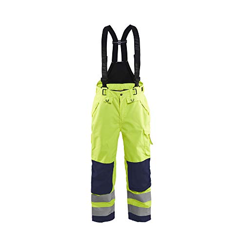 Blaklader 186719773389D124 Shell Arbeitshose, High Vis Gelb/Marineblau, Größe D124 von BLÅKLÄDER