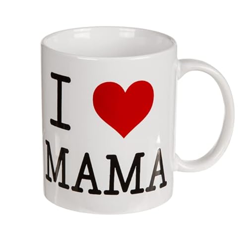 BLUECHOLON Tasse Frühstück, Keramiktasse Mama Papa Mutter Super Mama Super Mama (I Love Mama) von BLUECHOLON