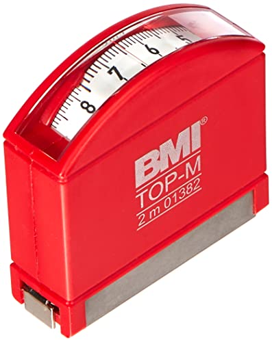 BMI 406241020 Taschenbandmaß Top M mit Innenmessung, Länge 2 m, weisslackiertes Band von BMI