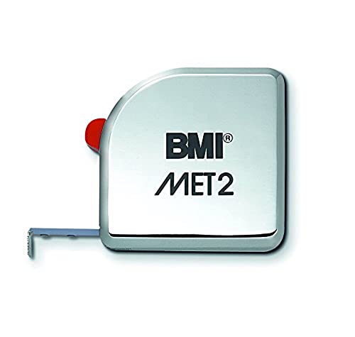 BMI 490341210 Taschenbandmaß MET, Länge 3 m, weisslackiertes Band,ohne Clip von BMI