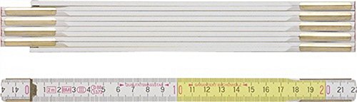 BMI 984914200-WG Holzgliedermaßstab aus Buchenholz, Gliederstärke 3,3 mm, Weißgelb von BMI