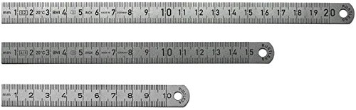 BMI Biegsamer Stahlmaßstab 10 cm (962010040) von BMI