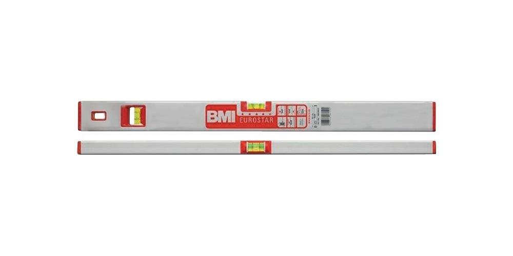 BMI Wasserwaage Wasserwaage EUROSTAR 150 cm Aluminium silber ± 0,5mm/m von BMI