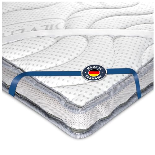 BMM Topper 140x200 cm Komfort Härtegrad H2 weich/PurLatex-Topper/Öko-Tex Zertifiziert/orthopädische Matratzenauflage/Höhe 8 cm/Topper produziert in Deutschland von BMM