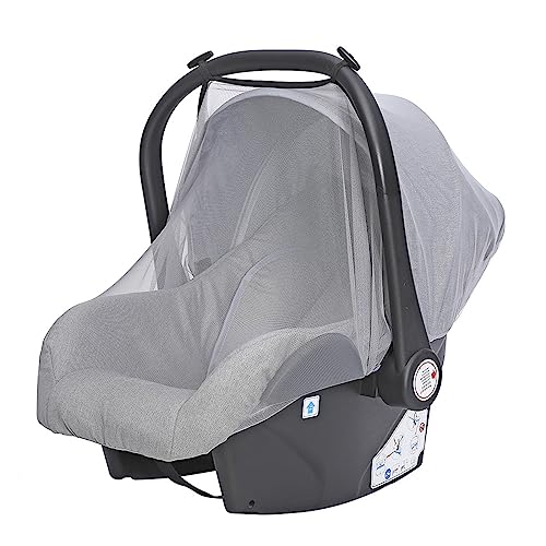 Insektenschutz für Babyschale, Mückennetz für Kinderwagen, Universal Insektenschutz für Kinderwagen, Moskitonetz mit Gummizug, Mückennetz für Baby Autositze, Moskitonetz für Buggy, für Autositz, Grau von BNOYONERAS