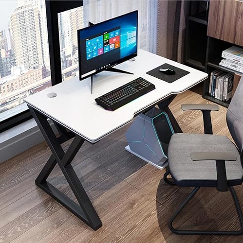 Bestest X-förmiger Gaming-Schreibtisch, Computertisch, Hochleistungs-Gaming-Computertisch mit Kohlefaseroberfläche/großes Mauspad für PC, großer Computertisch für Zuhause und Büro, BL 80 cm von BOKNI