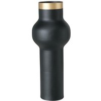 Boltze Gruppe - Schwarze Vase varnjo mit goldener Verzierung, 30 cm von BOLTZE GRUPPE