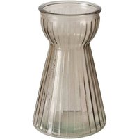 Boltze Gruppe - Vase aus Glas hyacintha, geriffeltes Glas, 15 cm von BOLTZE GRUPPE