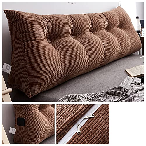 BOMATY Dreieckiges Kopfteil für Nachttisch, Rückenlehne, Kopfteil für Bett/Sofa/Couch, mit abnehmbarem Bezug, Relax-Kissen, Tatami-Rückenkissen, bequeme Lendenwirbelsäule von BOMATY