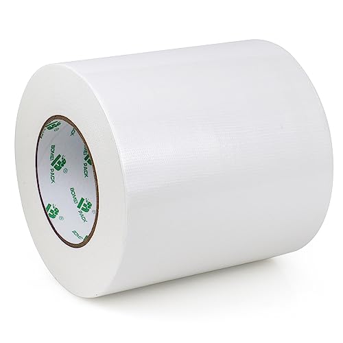 BOMEI PACK Gaffa Tape Panzertape weiß 150 mm x 50 m, Panzerband mit starker Klebkraft White von BOMEI PACK