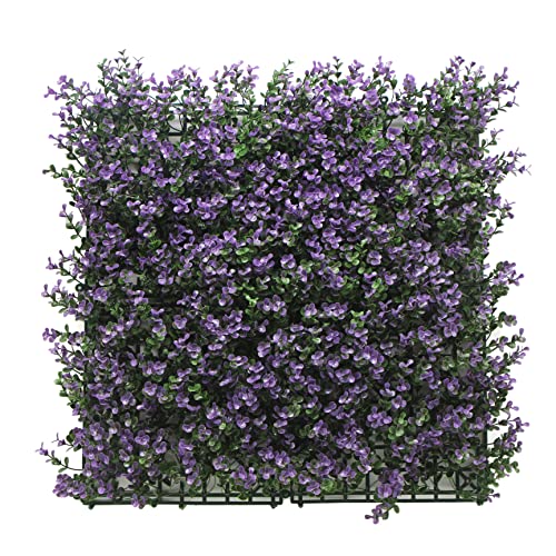 BONERVA Vertikaler Garten BuXUS Lavendel Kunstpflanze für Wanddekoration Innen- und Terrassenbereich 4 Stück 50 x 50 cm Ästhetisches Design für jeden Bereich zu Hause oder Garten von BONERVA