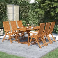 7-tlg. Gartenmöbel Set Sitzgruppe Garten mit Tisch und Stühlen - Massivholz Akazie BV285244 Bonnevie von BONNEVIE