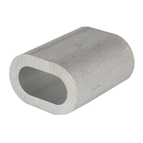 Pressklemme aus Aluminium DIN EN 13411-3 (DIN 3093) - (5 Stück) - Ds = 3 mm - Alu Klemme Presshülsen Drahtseilklemmen OVAL | BOOTSTEILE BRAUER® von BOOTSTEILE BRAUER