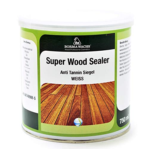 Super Wood Sealer Weiss Tanninsperre fürs Holz - 5 Liter von BORMA