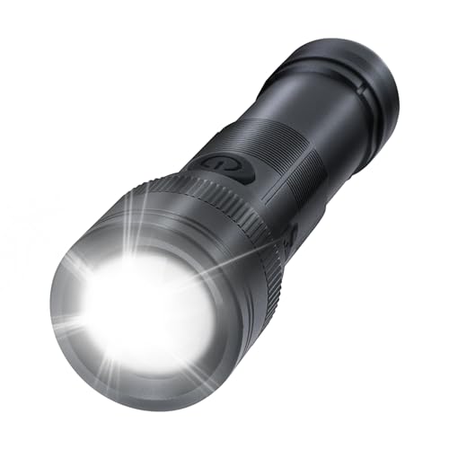 BORUIT ST12 Taschenlampe, Mini Taschenlampe LED Aufladbar Extrem Hell 10000 Lumen mit 4 Modi IP64 Wasserdicht Taschenlampen USB C Klein Flashlight von BORUIT