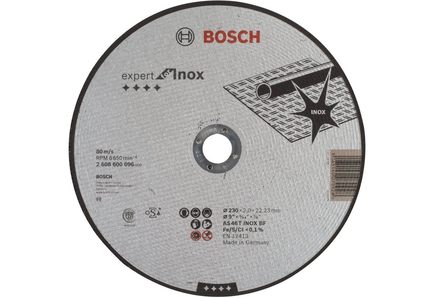 BOSCH Trennscheibe Trennscheibe Expert for Inox, Ø 230mm von BOSCH
