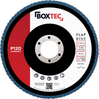 BOXTEC Profi-Fächerscheiben BLAU 125mm INOX Lamellenscheiben Schleifscheiben 20er Pack P120 von BOXTEC