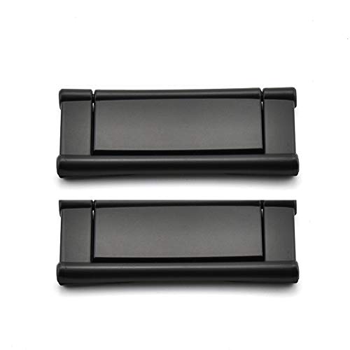 BOZONLI 2pcs Unsichtbare Griffe Flache Möbelgriffe Zinklegierung Pull Flush Hatch Locker für Küche Schrank Schublade Türgriffe - Matt Schwarz 64mm von BOZONLI