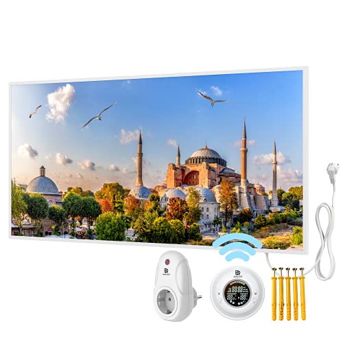 BR Bringer Bild Infrarotheizung mit Rahmen - Bildheizung mit UV Druck - 120x60x1,8cm - Istanbul, Türkei von BR Bringer