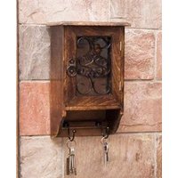 Antike Hölzerne Schlüsselbox/Schlüsselhalter Wandbehang Holzschlüsselschrank, Schlüsselhaus Schlüsselaufbewahrungsbox von BRASSNAUTICALSTORE