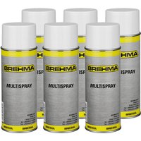6x Brehma Multispray 400ml Multifunktionsöl Vielzweckspray Kriechöl mit Griff von BREHMA