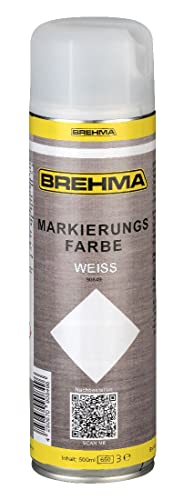 BREHMA Markierungsspray Forstspray Markierungsfarbe weiss 500ml von BREHMA