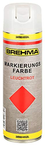 Markierungsspray Forstspray Markierungsfarbe leuchtrot von BREHMA