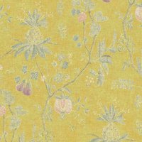 Bricoflor - Vintage Tapete in Gelb mit Blumen im Shabby Chic Romantische Vliestapete floral in Senfgelb für Wohnzimmer und Schlafzimmer - Yellow, von A.S. CREATIONS