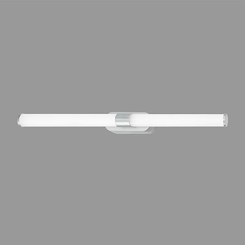 BRILONER - LED Spiegelleuchte Bad, Spiegellampe Badezimmer, Wandlampe, Wandleuchte, IP44, neutralweiße Lichtfarbe, 9W, Chrom-Matt, 60 cm von BRILONER