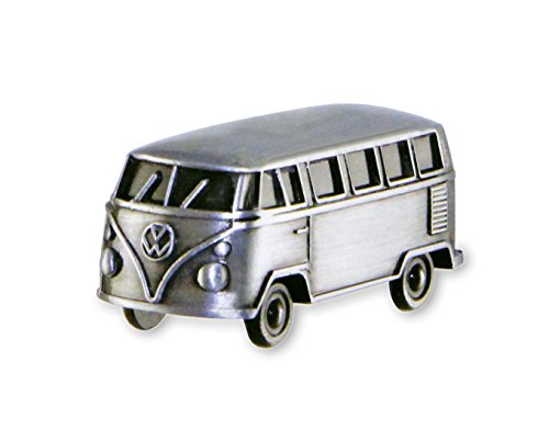 BRISA VW Collection - Volkswagen Kühlschrank-Büro-Pinnwand-Magnet im T1 Bulli Bus 3D Mini Modell (Classic Bus/Antiksilber) von BRISA