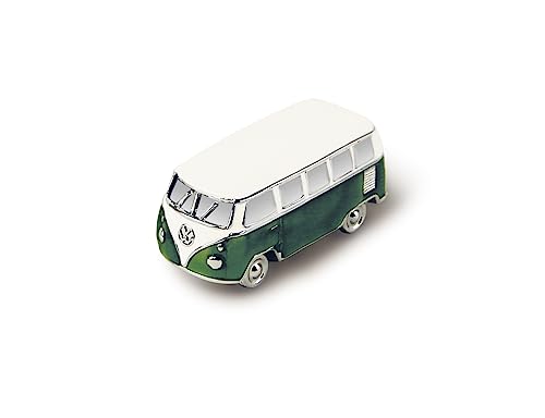 BRISA VW Collection - Volkswagen Kühlschrank-Büro-Pinnwand-Magnet im T1 Bulli Bus 3D Mini Modell (Classic Bus/Grün) von BRISA