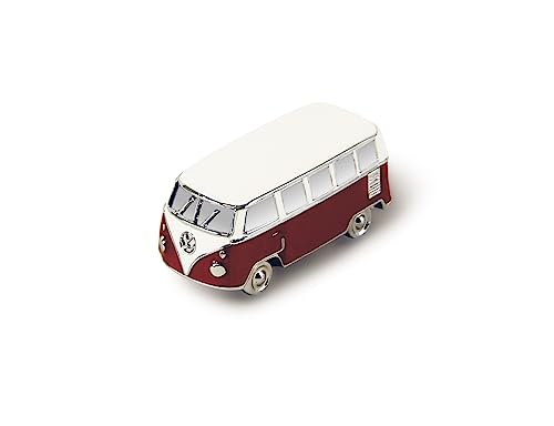 BRISA VW Collection - Volkswagen Kühlschrank-Büro-Pinnwand-Magnet im T1 Bulli Bus 3D Mini Modell (Classic Bus/Rot) von BRISA