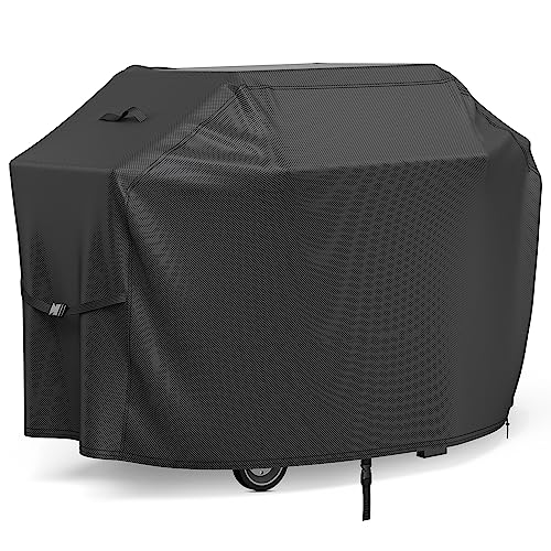 BROSYDA Grill Abdekchabe 147x61x122cm, Wasserdicht, Winddicht, UV-Beständig, Reißfest, 600D Oxford Tuch BBQ Abdeckung Cover, Grillabdeckung mit Schnalle und Kordelzug von BROSYDA