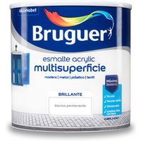 Acryl-Multiflächenlack glänzend weiß permanent 0,250l 5160638 Bruguer von BRUGUER