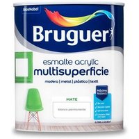 Bruguer - Mattes mehrflächiges Acryllack permanent white 0,750L von BRUGUER