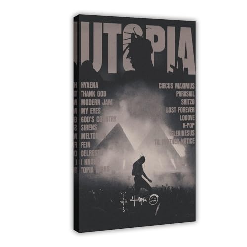 BSapp Travis Scott 'Utopia' Album Cover Poster 2 Leinwand Poster Wandkunst Dekor Druck Bild Gemälde für Wohnzimmer Schlafzimmer Dekoration 30 x 45 cm von BSapp