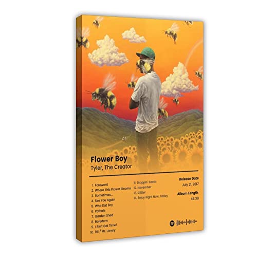 BSapp Tyler, The Creator Poster Flower Boy Album Cover Poster Leinwand Poster Wandkunst Dekor Druck Bild Gemälde für Wohnzimmer Schlafzimmer Dekoration 20 x 30 cm von BSapp