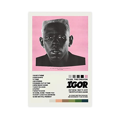 BSapp Tyler Poster Igor Album Cover Poster Leinwand Poster Schlafzimmer Dekor Sport Landschaft Büro Zimmer Dekor Geschenk 30 x 45 cm von BSapp