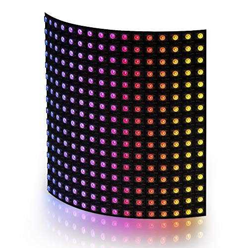 BTF-LIGHTING WS2812B 16×16cm einzeln adressierbar Pixel insgesamt 256 Pixels Digital flexibel LED Matrix Panel Volle Traumfarbe Beleuchtung DC5V von BTF-LIGHTING