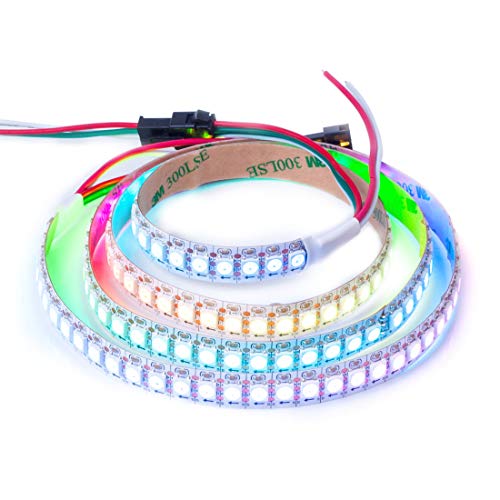 BTF-LIGHTING WS2812 ECO 1M 144 LEDs RGB Individuell adressierbar WS2812 Legierungsdraht 144Pixels/m 5050 SMD Flexibler Streifen Weiß PCB DC 5V für Heimdekoration IP30 Nicht-Wasserdicht(Nur Streifen) von BTF-LIGHTING