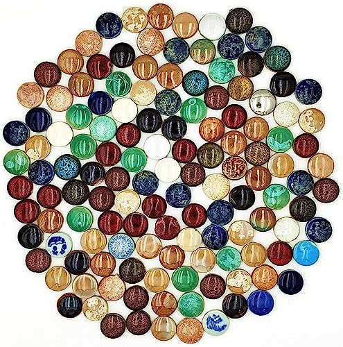 BTMIEY 500 g zufällige Keramik-Mosaikfliesen, DIY Kreative Keramik-Mosaikfliesen für DIY Bastelteller, Blumentöpfe, Vasen, Tassen, Mosaikzubehör (2 cm rund) von BTMIEY
