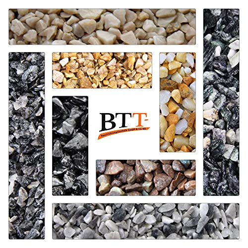 BTT-ST Steinteppich aus Marmorkies Giallo Siena und Epoxidharz Bindemittel für 4,8m² Marmorstein Marmorkiesel Steinboden Bodenbeschichtung von BTT-Beschichtungstechnik
