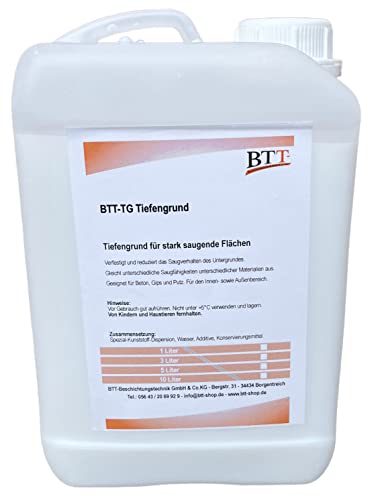 BTT-TG Tiefengrund Untergrundvorbereitung für Fassaden, Putzgrund, Wand 5 Liter von BTT-Beschichtungstechnik