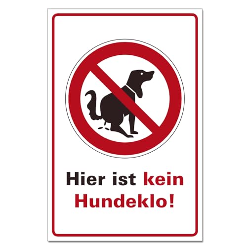 Hinweisschild Kein Hundeklo Hundetoilette Schild Privatgrund Hartschaum 30x20 cm von BUEWA Schilder