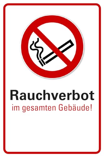 Rauchverbot Schild Rauchen verboten Hinweisschild Hartschaumplatte 30 x 20 cm von BUEWA Schilder