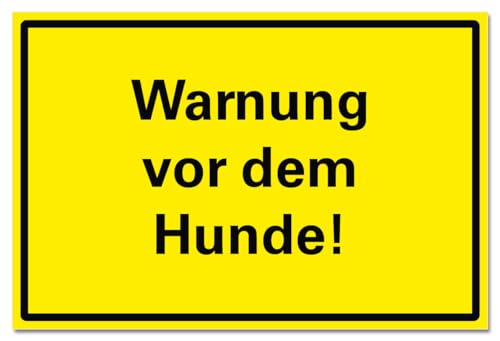 Warnung vor dem Hunde Hinweisschild Abschreckung Info Schild Hund Hartschaum 30x20 cm von BUEWA Schilder