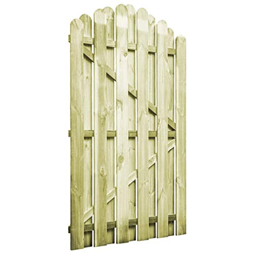 BULANED Gartentor, Gartentür, Zauntor, Garten Tor, Gartenpforte, Gartentüre, Garden Gate, Imprägniertes Kiefernholz 100x150 cm von BULANED